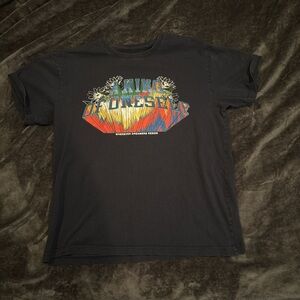 Black Graphic T-Shirt with Colorful Design